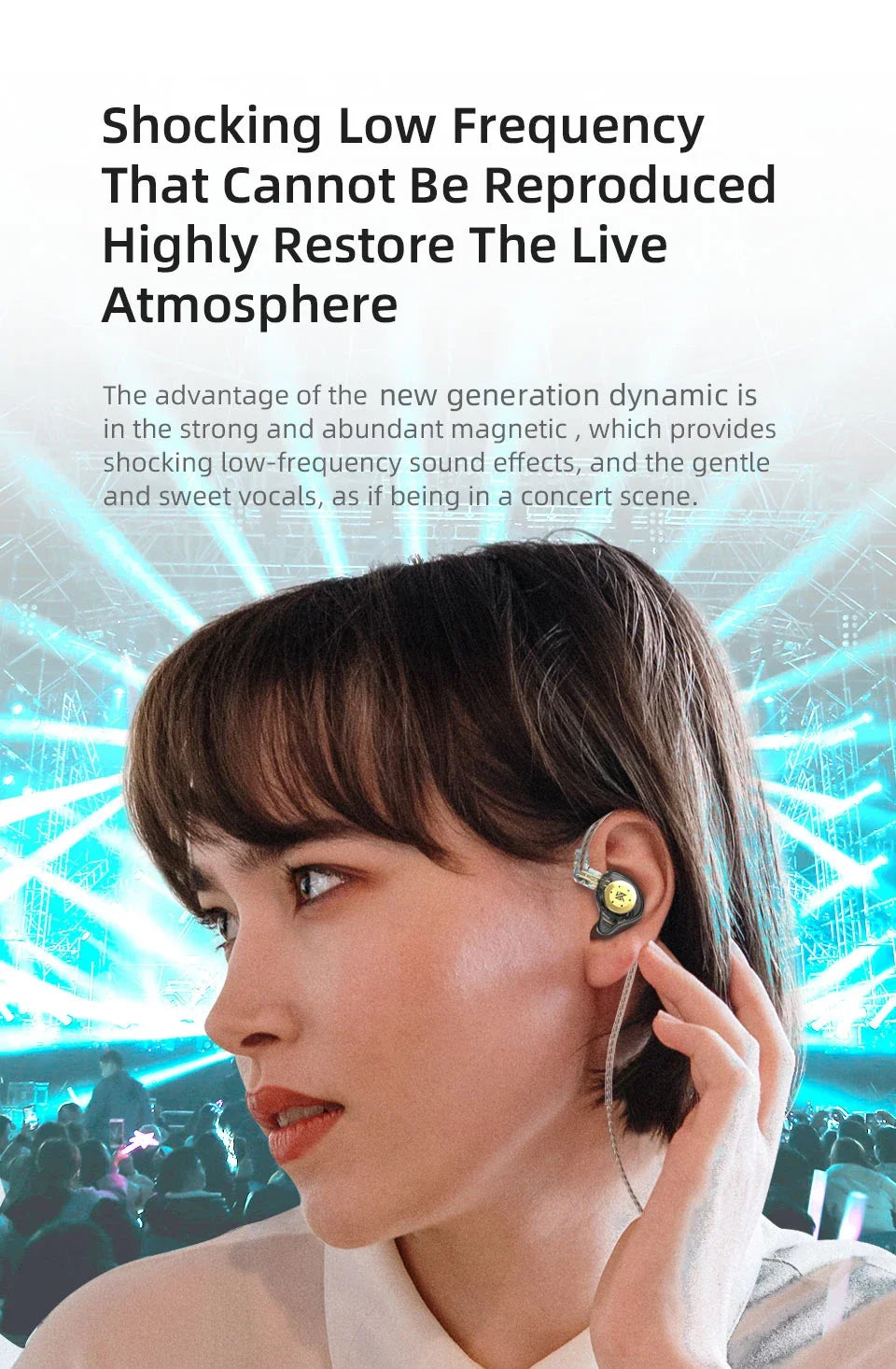 Auriculares KZ EDX Pro de Selvanelle con diseño intrauditivo, cableado, con control de volumen y aislamiento de ruido para música y juegos.