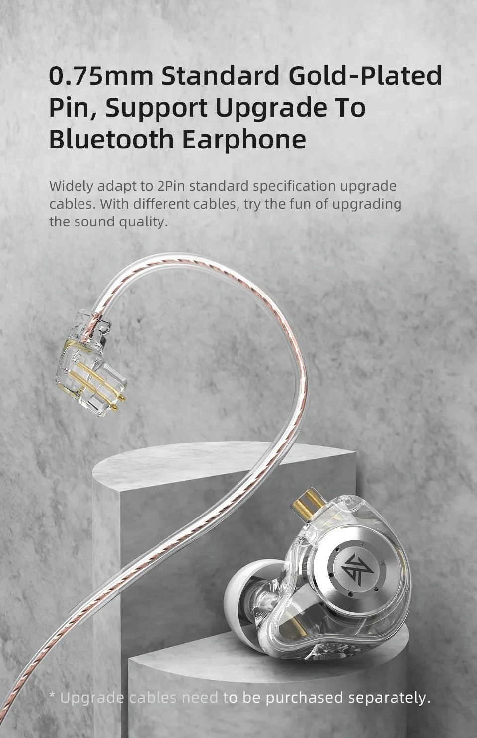 Auriculares KZ EDX Pro de Selvanelle, in-ear monitor con sonido HiFi, cancelación de ruido y graves profundos, para música y juegos.