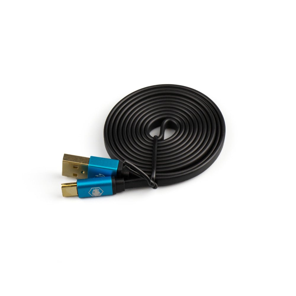 Cable USB-A 2.0 a Type-C de Battle Beaver Customs, accesorio de 4 pies en color azul para carga y transferencia de datos.