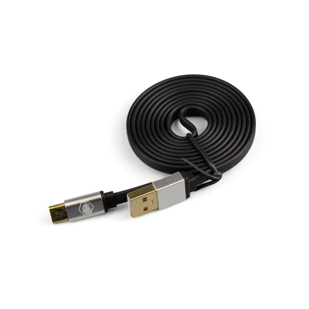 Cable USB-A 2.0 a Type-C de 4 pies de Battle Beaver Customs, accesorio de carga y datos en color verde.